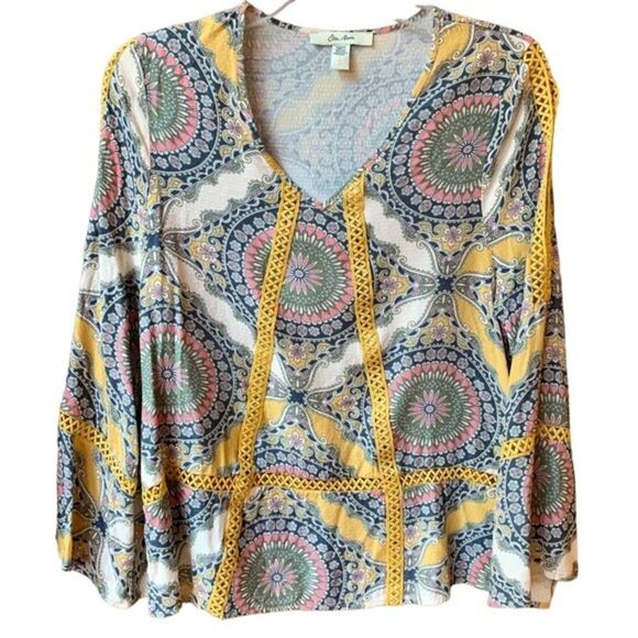 Unbranded Tops - Ella Moon Paisley Open Sleeve Top S